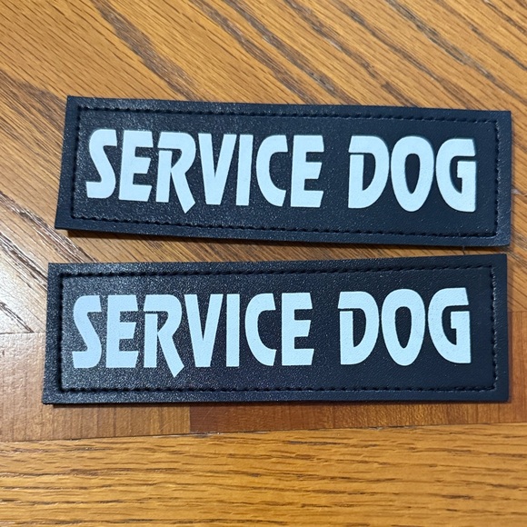 Other - New 2 Reflective Service Dog Patch in Black and White Never Used